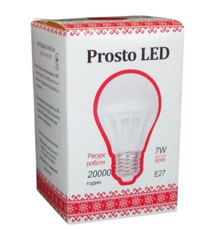 Светодиодная лампа Prosto LED 7W E27 4100К G61 (Шар) в лоте 10 лампочек - 2, фото №2