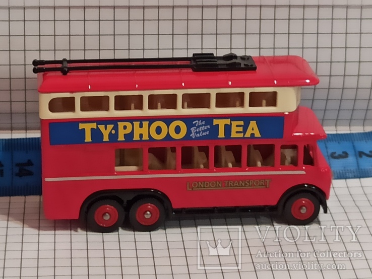 Lledo Karrier E6 моделька двухэтажный троллейбус чай Ty-Phoo dg041017 2000 модель, фото №8