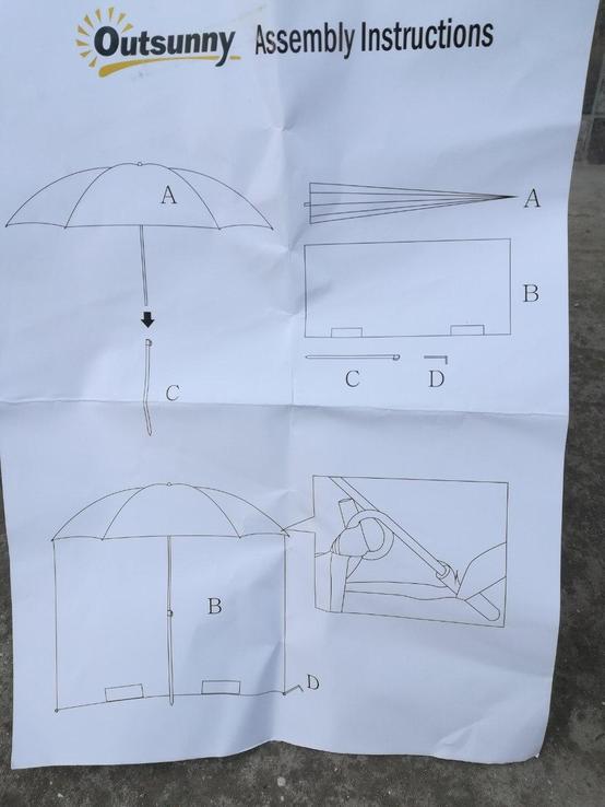 Outsunny зонт для рыбалки, фото №7