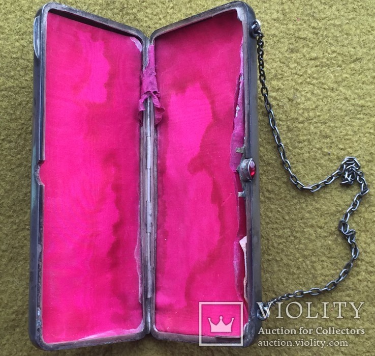 Серебрянная женская сумка -клатч, фото №8