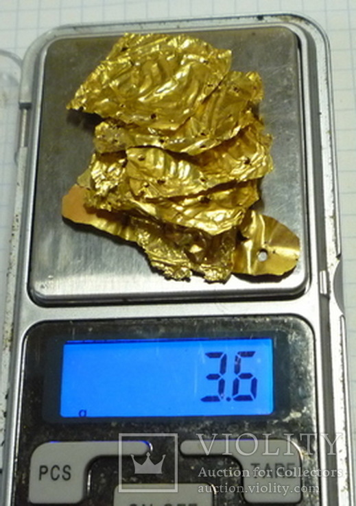 Золотые скифские накладки, вес - 3,6 гр., проба 900+, фото №7