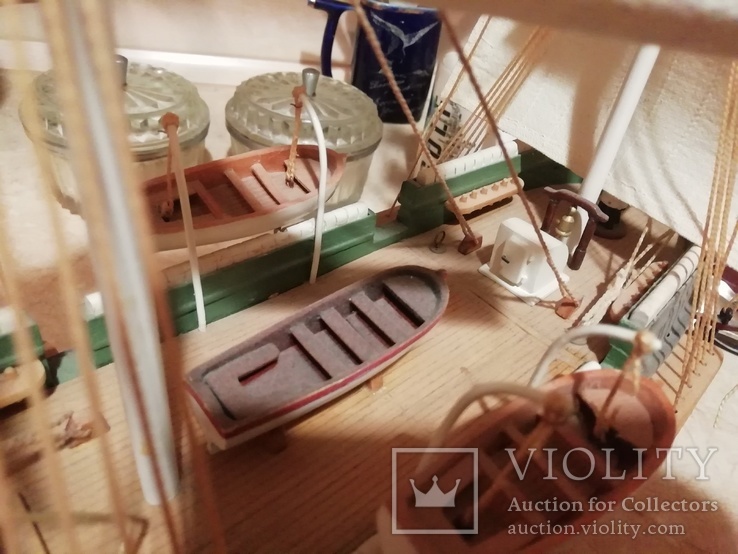 Деревянная модель парусного корабля, фото №3