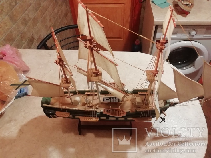 Деревянная модель парусного корабля, фото №7