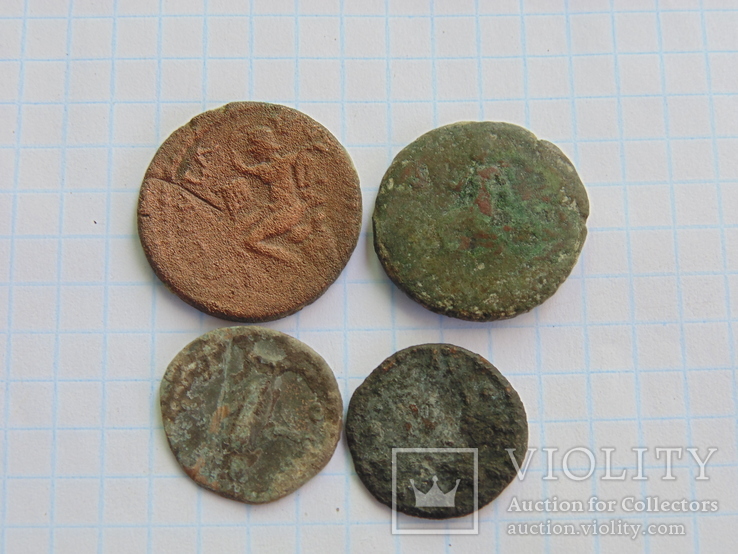 4 бронзовые монеты рима, фото №3