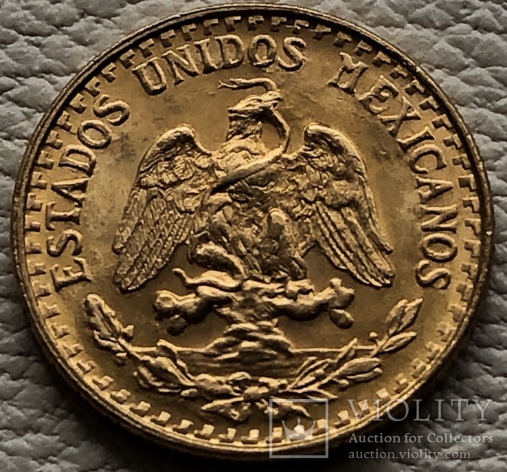 2 песо 1945 год Мексика золото 1,66 грамм 900’