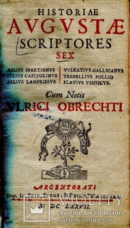 Редкая книга "История Августов" 1677 (биографии римских императоров от Адриана до Карина), фото №2