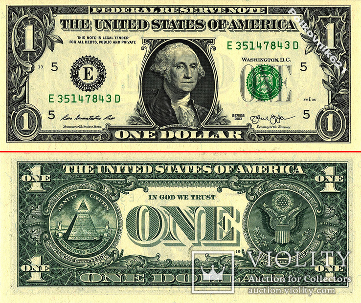США, 1 доллар 2013 года UNC