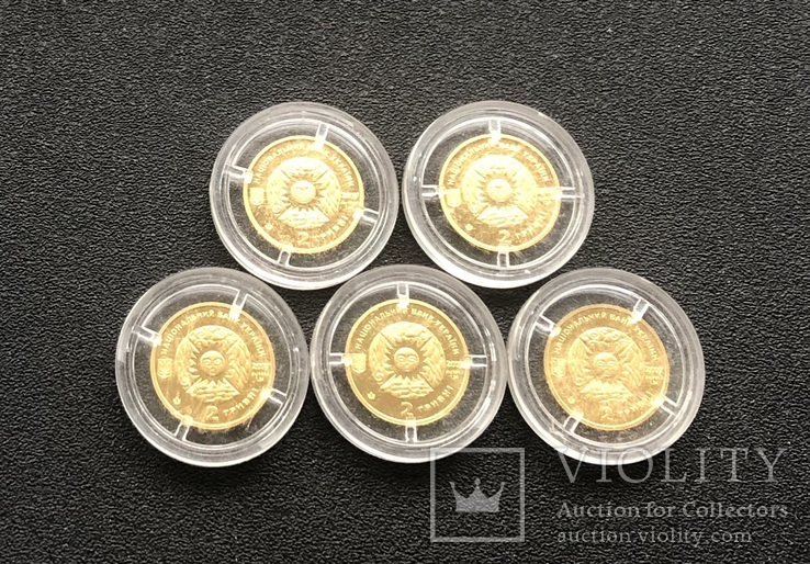 2 гривні 2007 рік. Козеріг. Золото 1,24 грам - 5 монет., фото №6