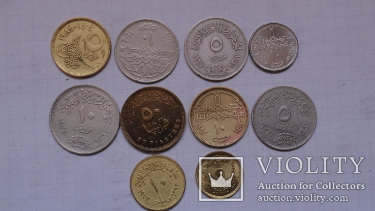 Монеты Египет 10 шт