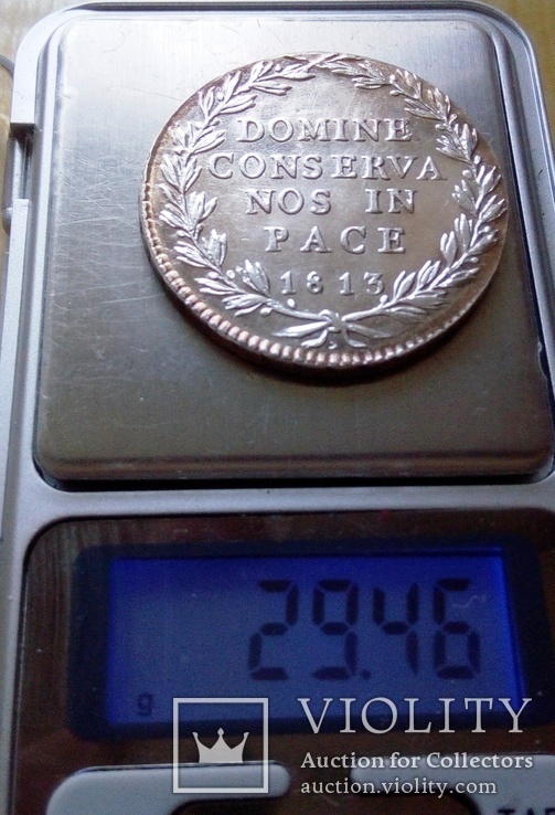 40 батц 1813 року Цюрих кантон Швейцарії  /тільки один випуск/ UNS, фото №6