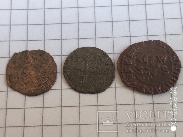 Монетки средневековья 3 шт N16