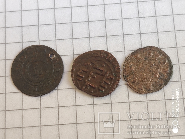 Монетки средневековья 3 шт N14, фото №3