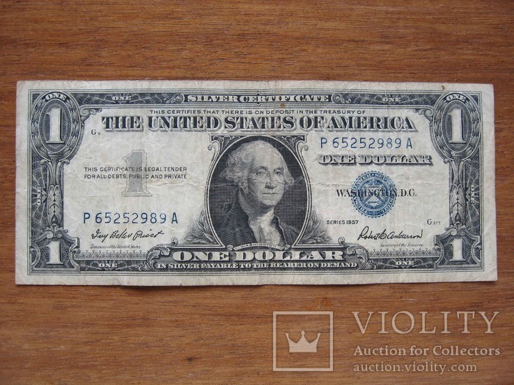 1 доллар 1957 года (P2565), фото №2