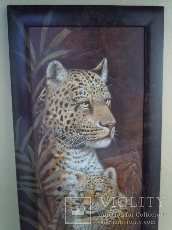 Картина Леопарды 98*38 см, фото №4