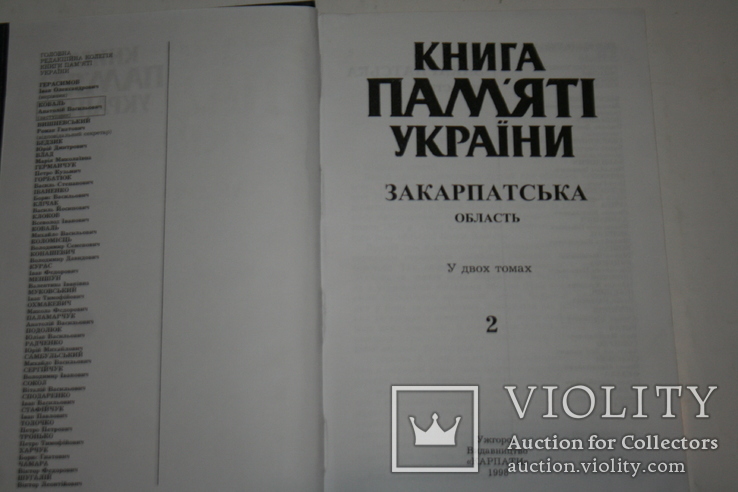 Закарпаття. Книга пам'яті. Т.2 (загиблі - Карпатська Україна, ДСВ, воєнні конфлікти), фото №3