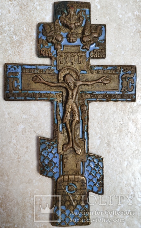 Крест с эмалью 20 см