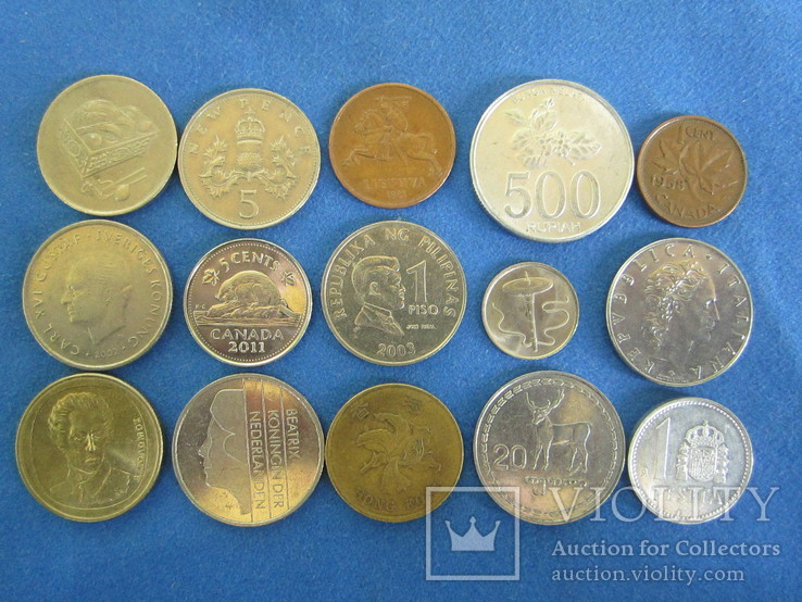Монеты разных стран мира 15 шт.(1)., фото №2