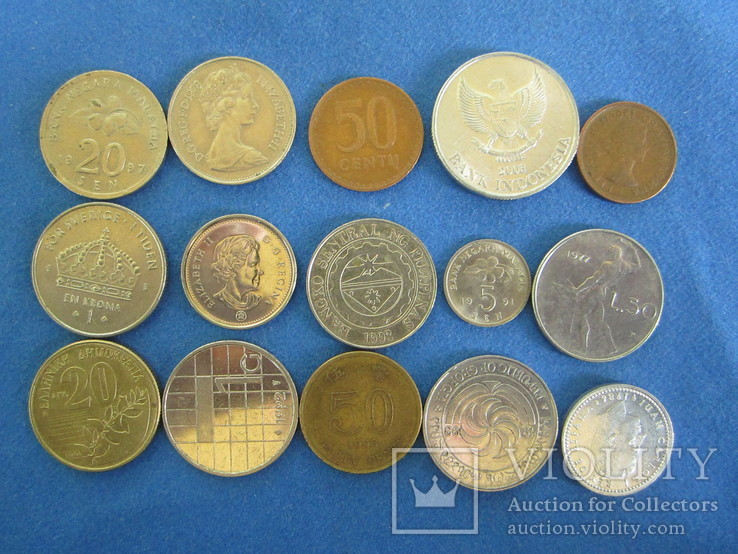 Монеты разных стран мира 15 шт.(1)., фото №6