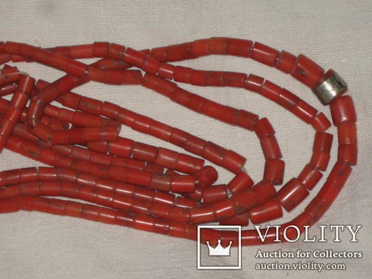 Червоне намисто старинные коралловые бусы 143,3 грамм