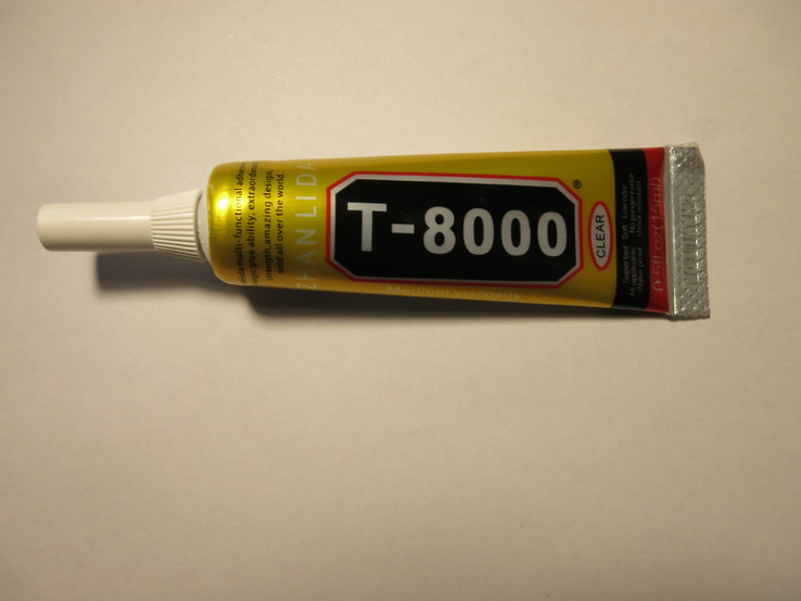 Универсальный клей-герметик T8000 с дозатором (прозрачный) 15мл, фото №6
