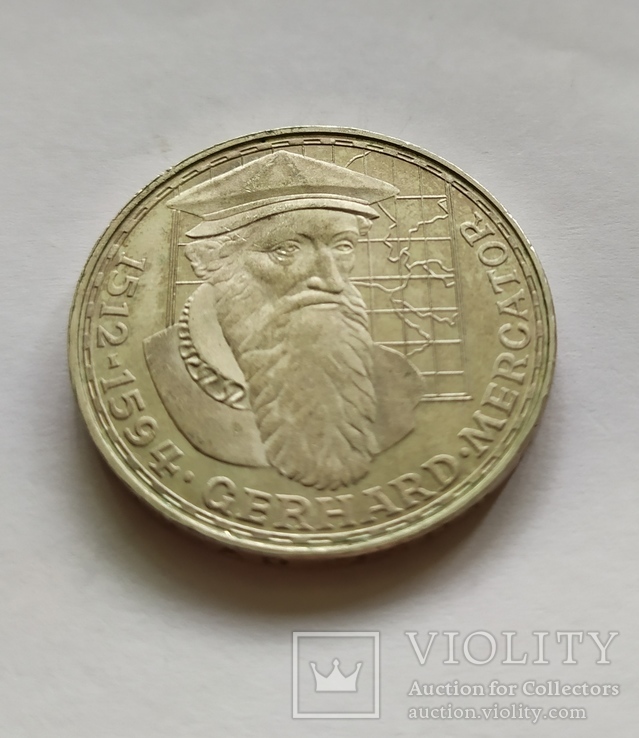 Німеччина 5 марок, 1969 375-та річниця - Смерть Герхарда Меркатора, фото №4