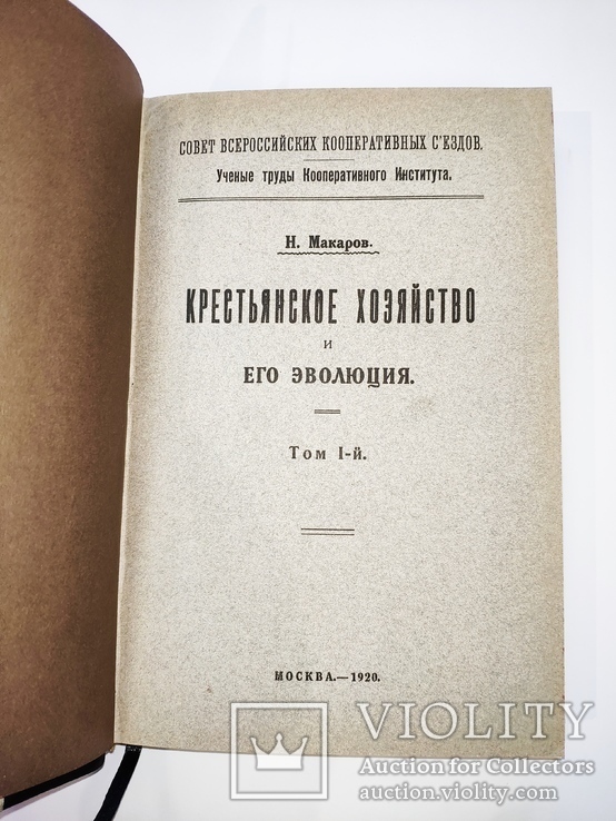 Макаров Н. Крестьянское хозяйство и его эволюция. Т.1. Москва, 1920., фото №3