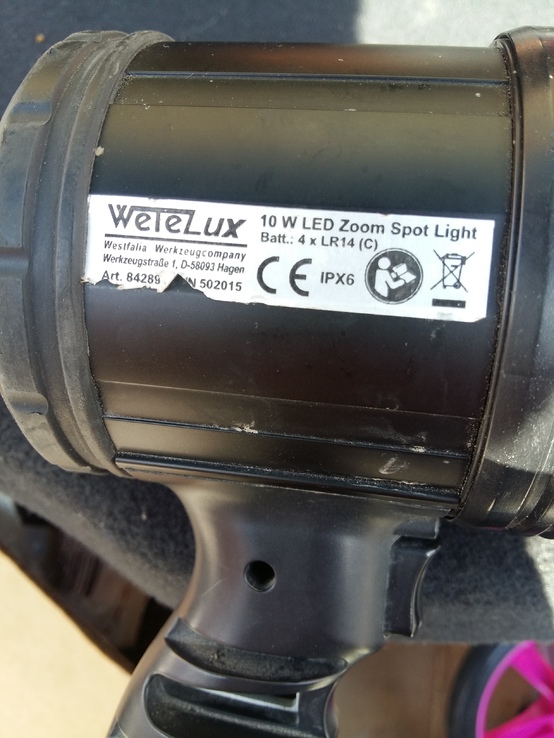 Фонарь-прожектор wеtelux 10W, фото №4
