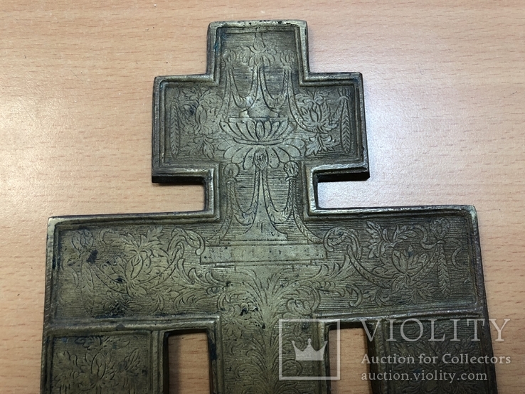 Бронзовый крест распятие 22,5х14,5 см, фото №6