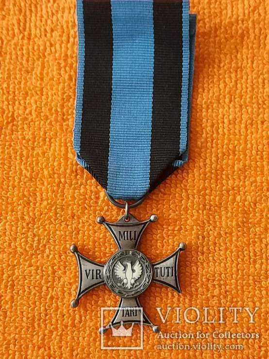 Польский крест военного ордена MILI TARI VIR TUTI ( копия), фото №3