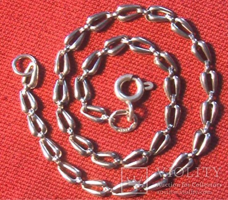 Браслет цепочка серебр 925 пр 1,98 гр длин 21,5 см, фото №3