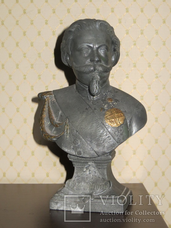 Бюст Король Виктор Эммануил II. Скульптура;, фото №6