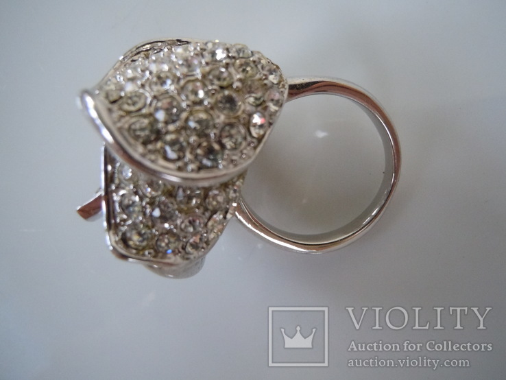 Шикарное кольцо Роза в стиле Dior, фото №5