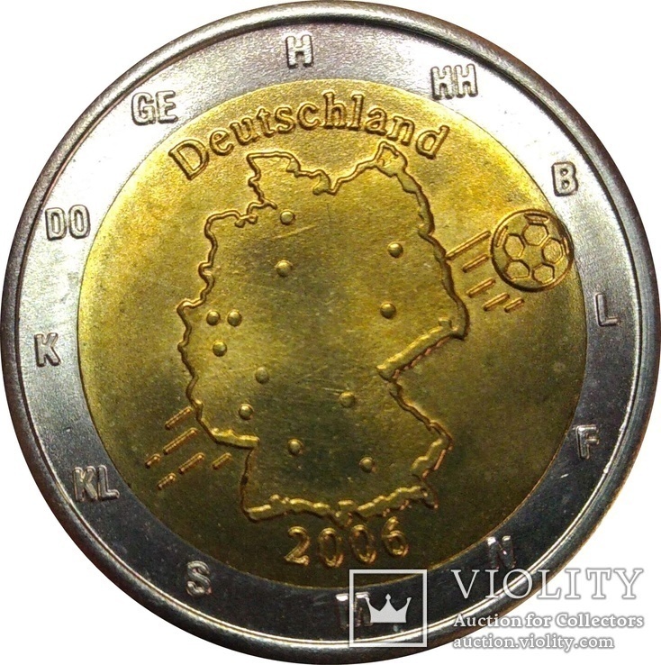 Памятная  монета Германия,2 евро к ЧМ 2006,реплика,ГМ40, фото №3