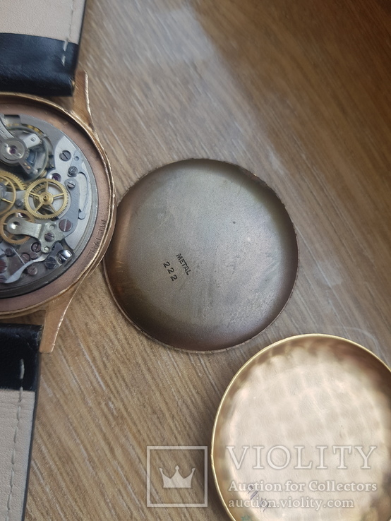 Часы швейцарские хронограф SUISSE Золото 0.750, фото №11