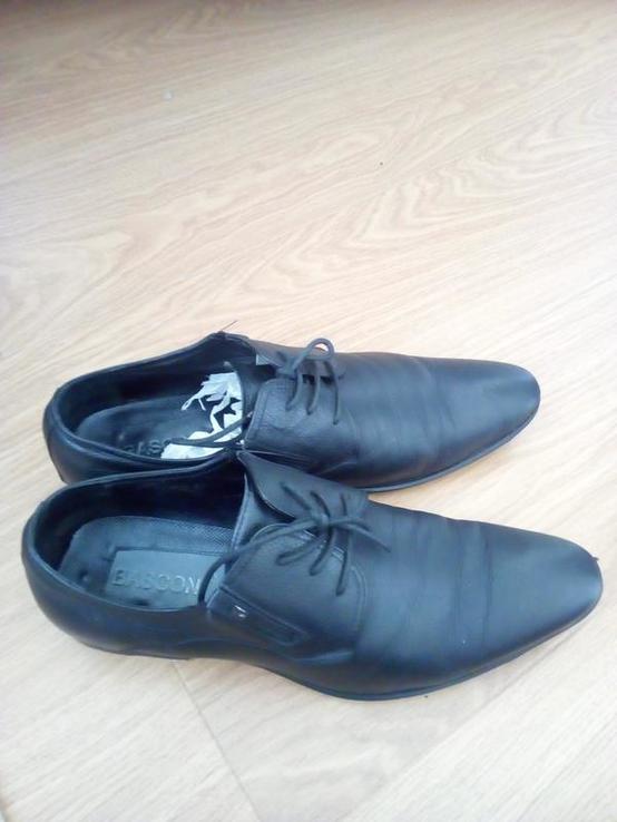 Туфлі чоловічі чорні дермантін 43 розмір, фото №3