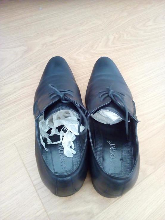 Туфлі чоловічі чорні дермантін 43 розмір, фото №4