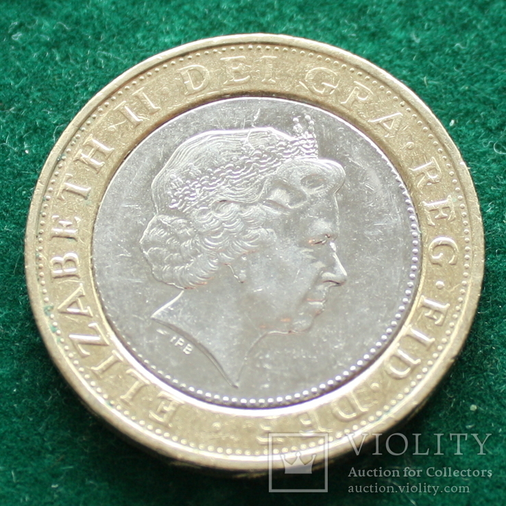 Великобритания 2 фунта 2014 г. Маяк Тринити, фото №3