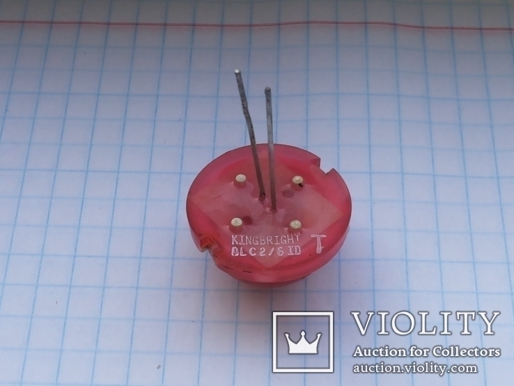 Светодиод 20 мм DLC2-6ID Kingbright 2 pin красный 1 шт, фото №3