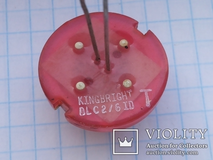 Светодиод 20 мм DLC2-6ID Kingbright 2 pin красный 1 шт, фото №4