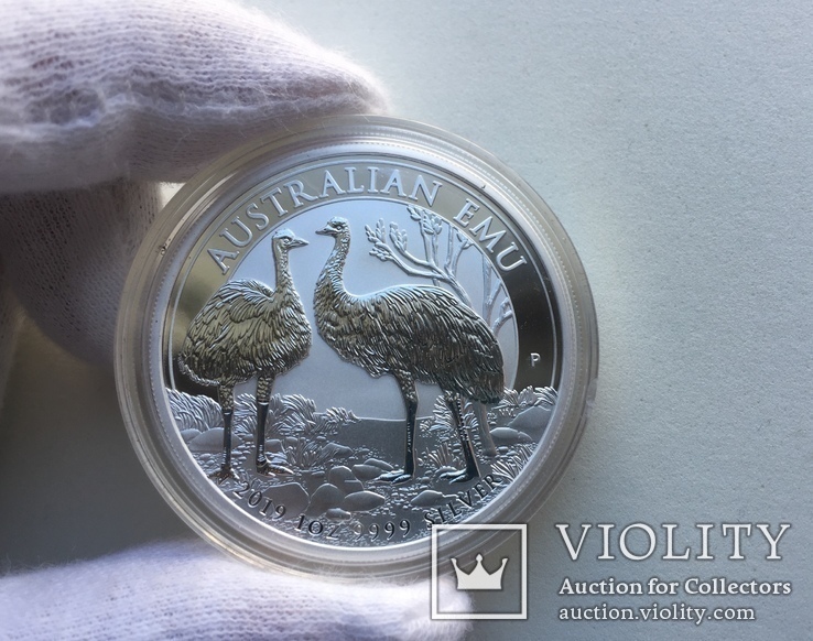 Страус Эму 2019 Австралия Australia Emu Серебро, фото №5