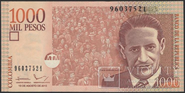 Колумбия - 1000 песо 2015 - P456 - UNC, Пресс, фото №3