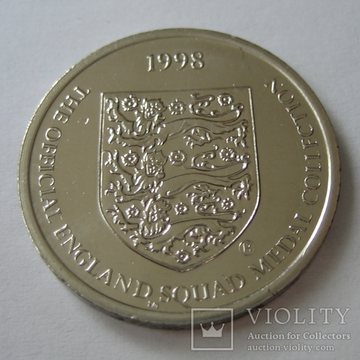 Великобритания медаль из серии "Футбольная команда Англии" 1998 г.  Стив МакМанаман., фото №3