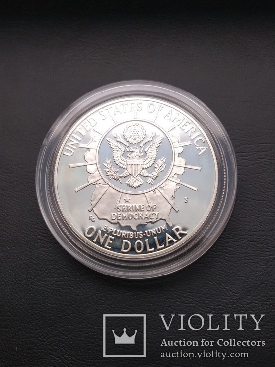 Монеты США 1 доллар + 50 центов 1991 года "Гора Рашмор", фото №8