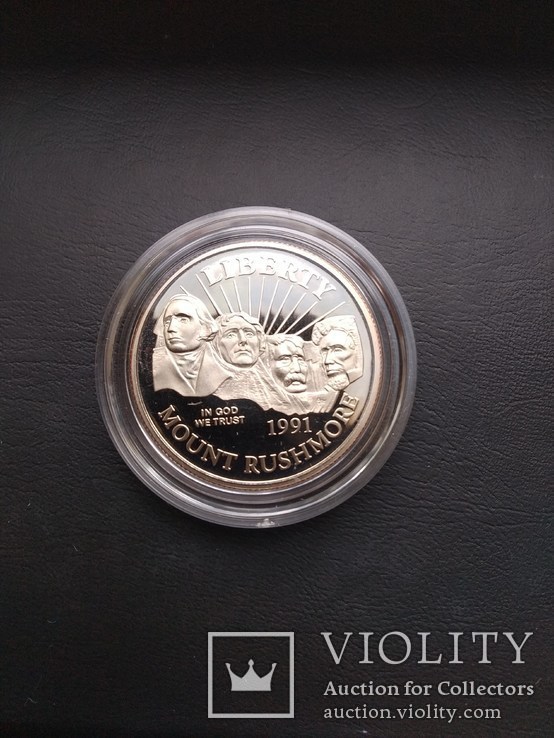 Монеты США 1 доллар + 50 центов 1991 года "Гора Рашмор", фото №9