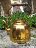 Чайник коллекционный граненый Европа латунь, фото №2