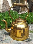 Чайник коллекционный граненый Европа латунь, фото №4