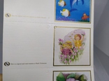 Лист с тремя маленькими открыточками. Отрывные, фото №3