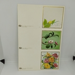 Лист с тремя маленькими открыточками. Отрывные, фото №2