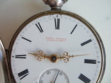 Английские серебрянные часы с фузеей, фото №6