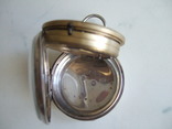Английские серебрянные часы с фузеей, фото №7
